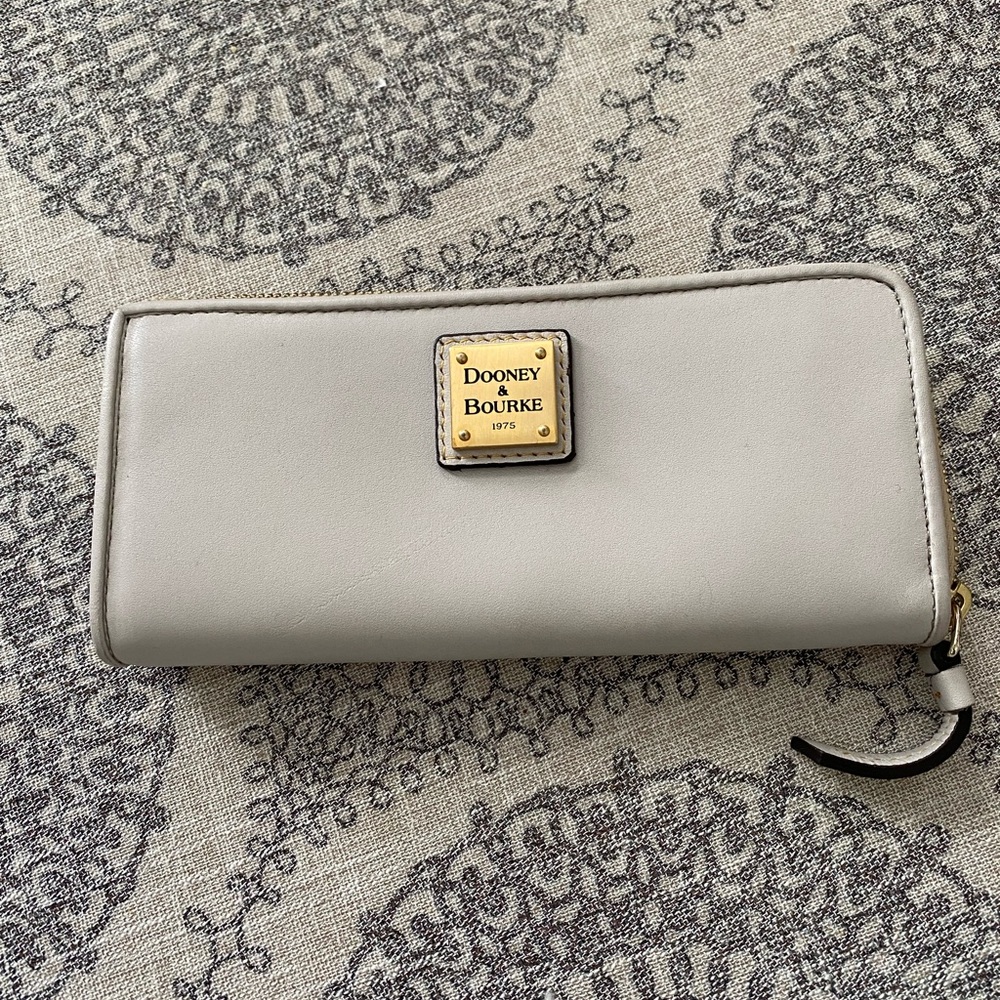 Dooney & Bourke Ecru Florentine Zip-Around Wallet